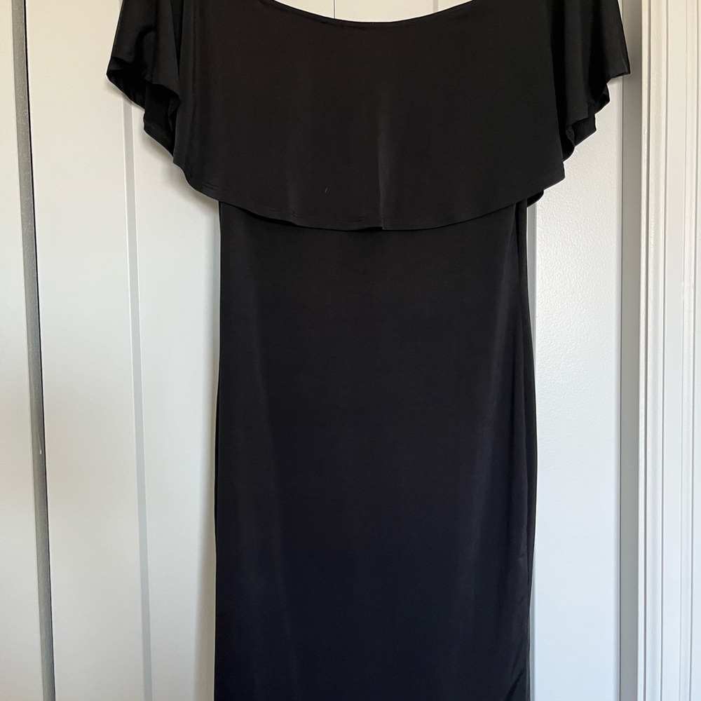 Off the shoulder little black dress